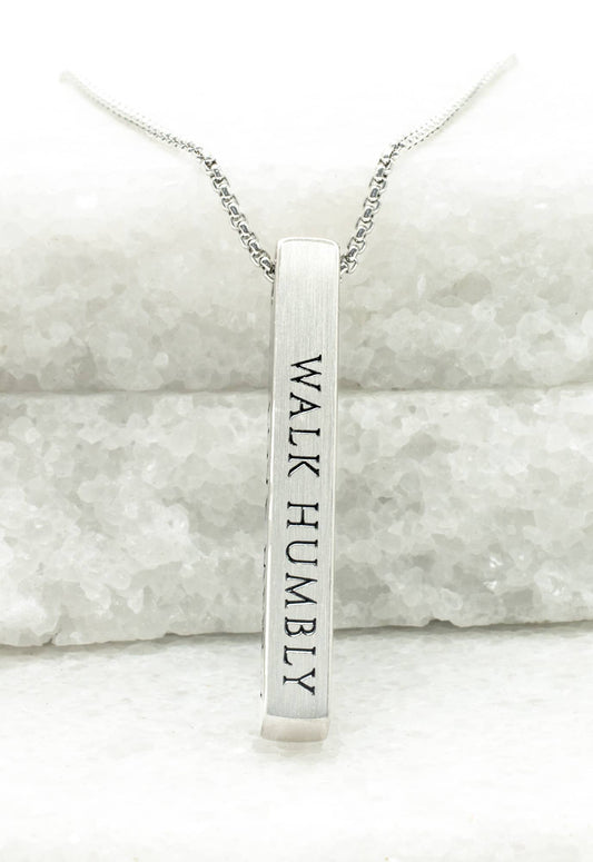 Justice Stainless Bar Necklace - Recetas Fair Trade