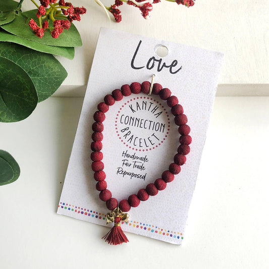 Kantha Connection Bracelet - Love - Recetas Fair Trade
