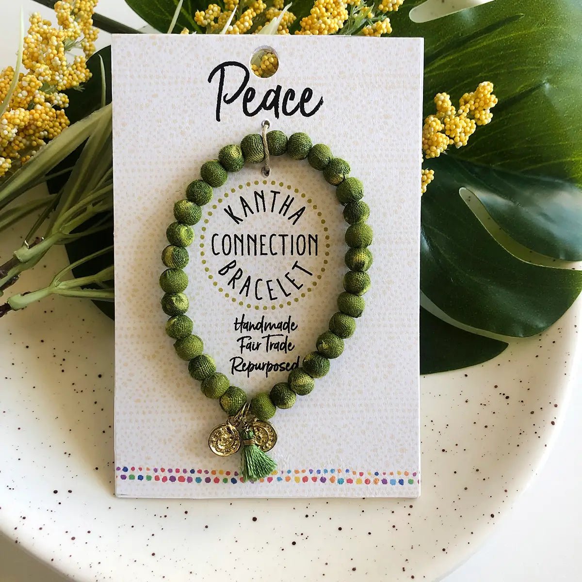 Kantha Connection Bracelet - Peace - Recetas Fair Trade