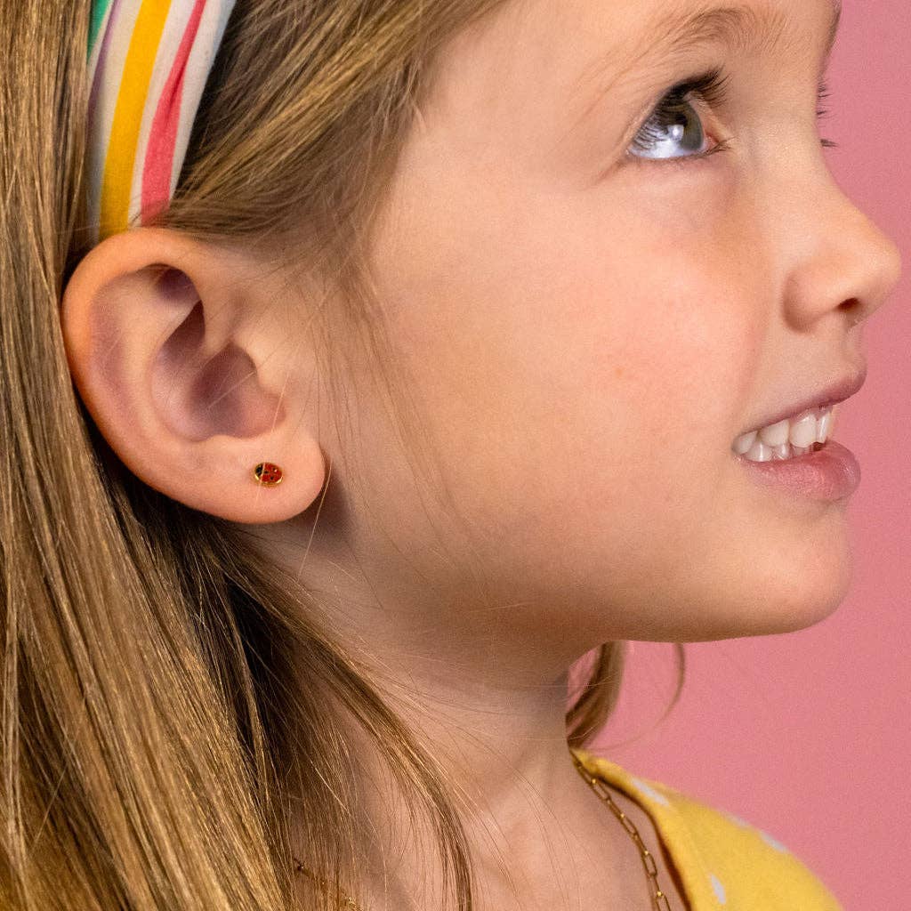 Ladybug Tiny Stud Earrings - Recetas Fair Trade