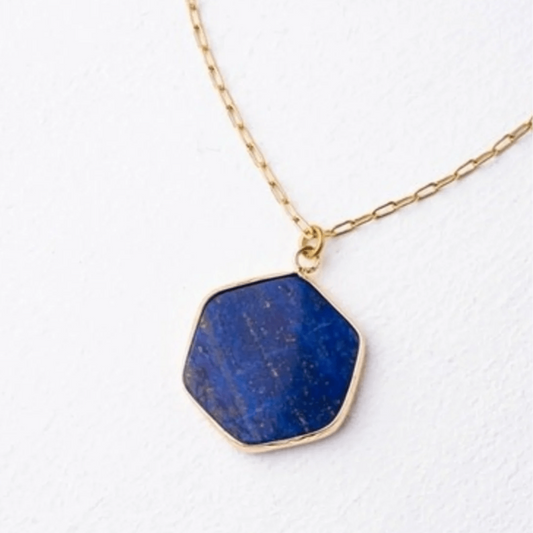 Lapis Pendant Necklace - Recetas Fair Trade