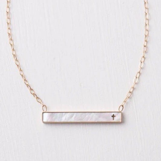 Lenore Cross Bar Necklace - Recetas Fair Trade