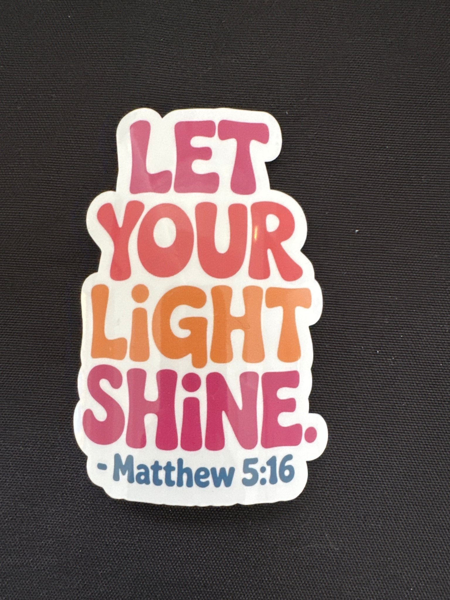Let your light shine sticker - Recetas Fair Trade