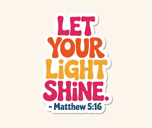 Let your Light Shine Sticker - Recetas Fair Trade
