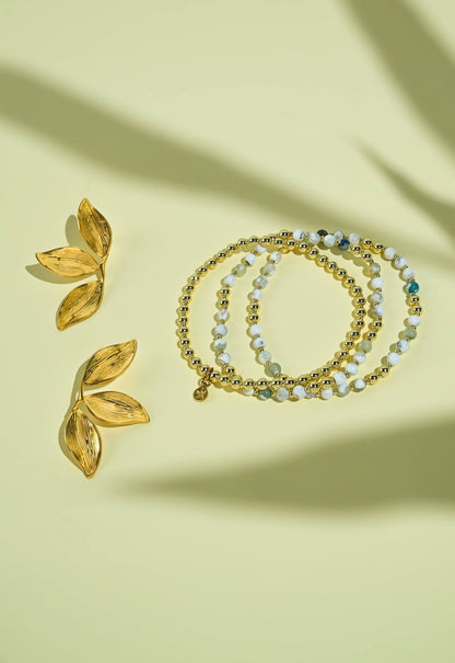 Light We Carry Bracelet Set in Agate - Recetas Fair Trade