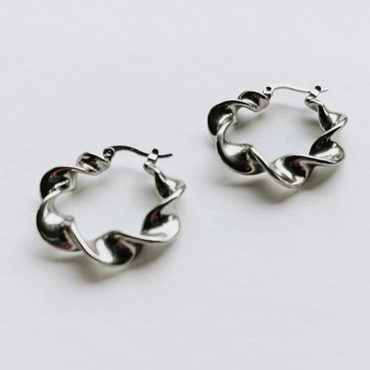 Lineage Earrings in Silver - Recetas Fair Trade