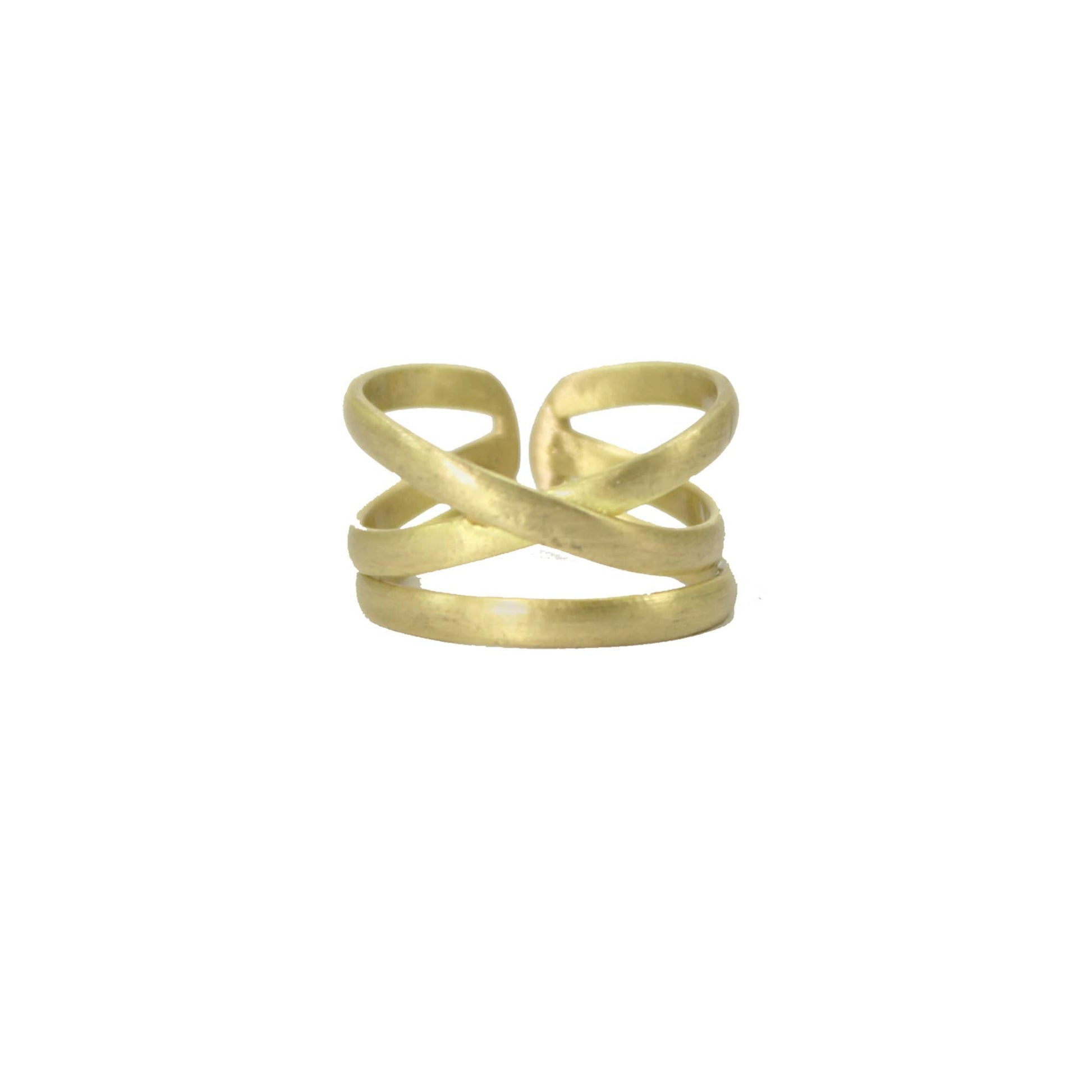 Linear X Ring - Gold - Recetas Fair Trade