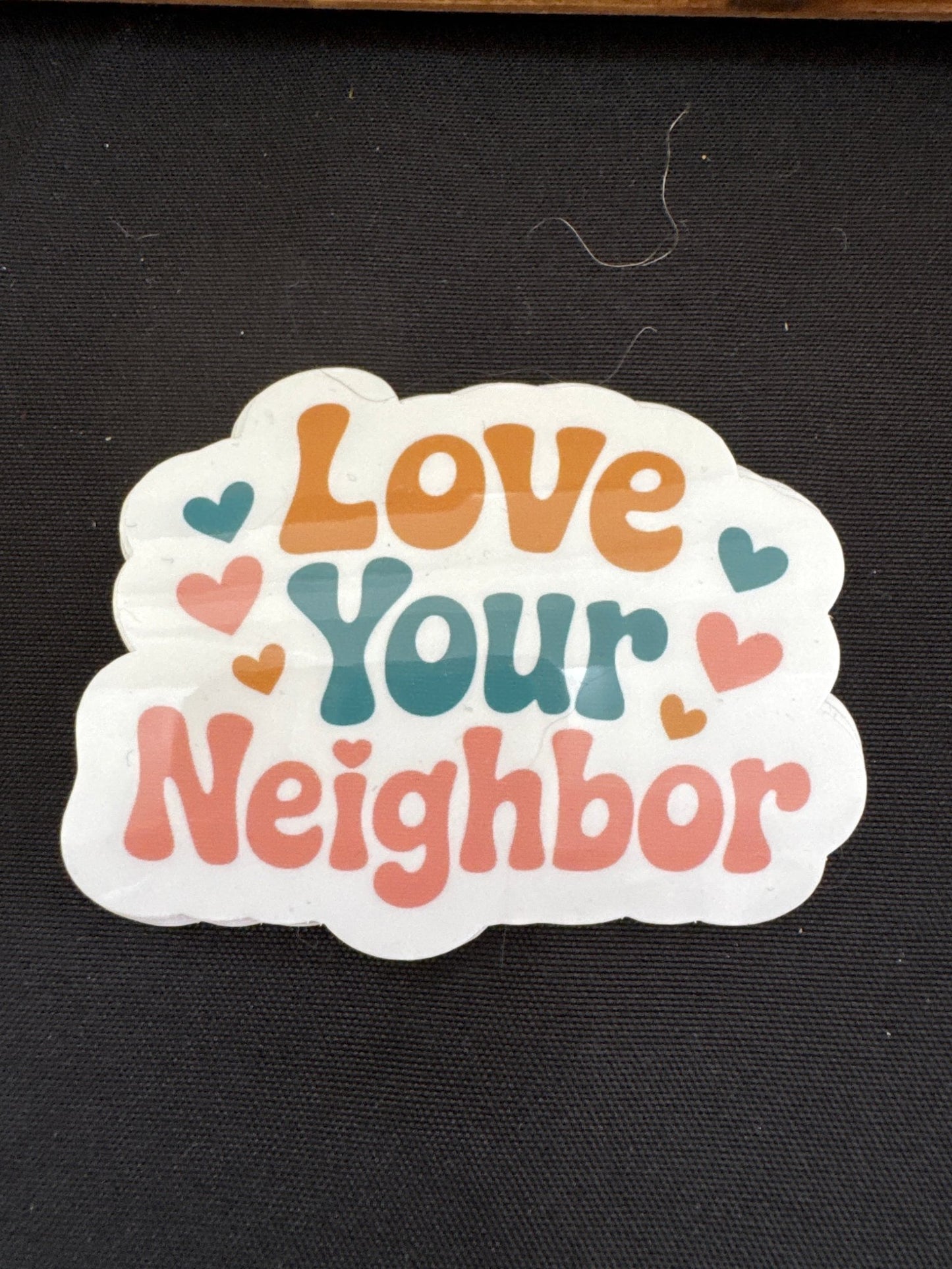 Love your neighbor sticker - Recetas Fair Trade