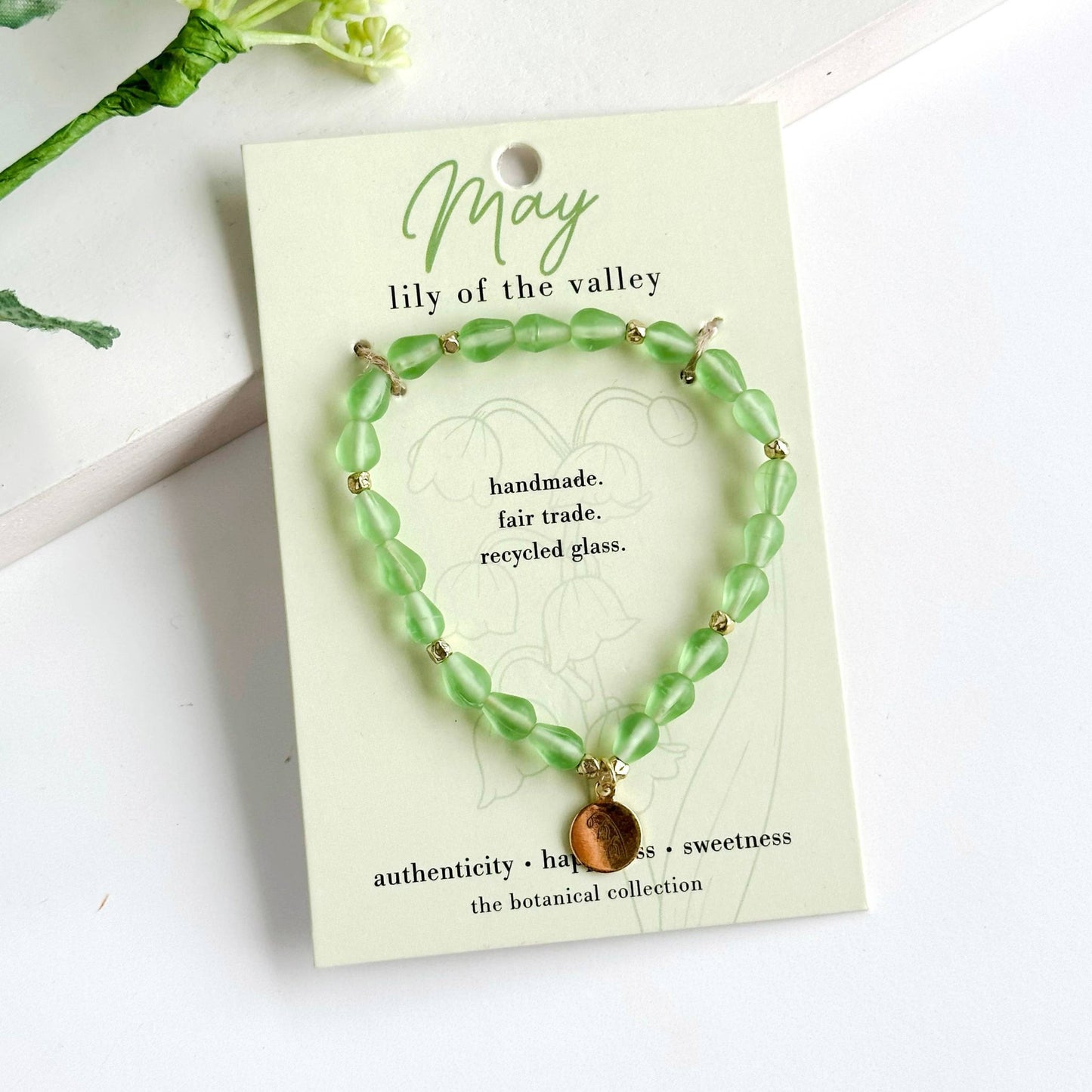 May • Birth Flower Bracelet (Stocking Stuffer!) - Recetas Fair Trade