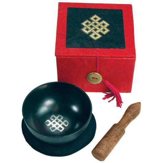 Meditation Bowl Box: 3'' Endless Knot - DZI (Meditation) - Recetas Fair Trade