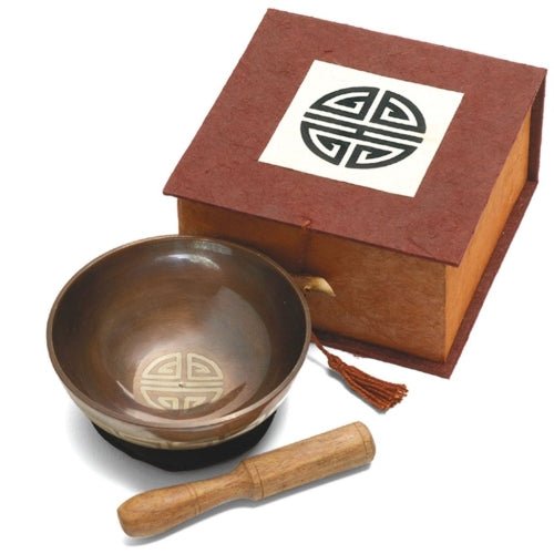 Meditation Bowl Box: 4'' Longevity - DZI (Meditation) - Recetas Fair Trade