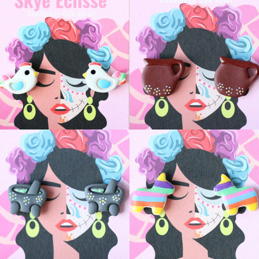 Mexican Stud Earrings - Recetas Fair Trade