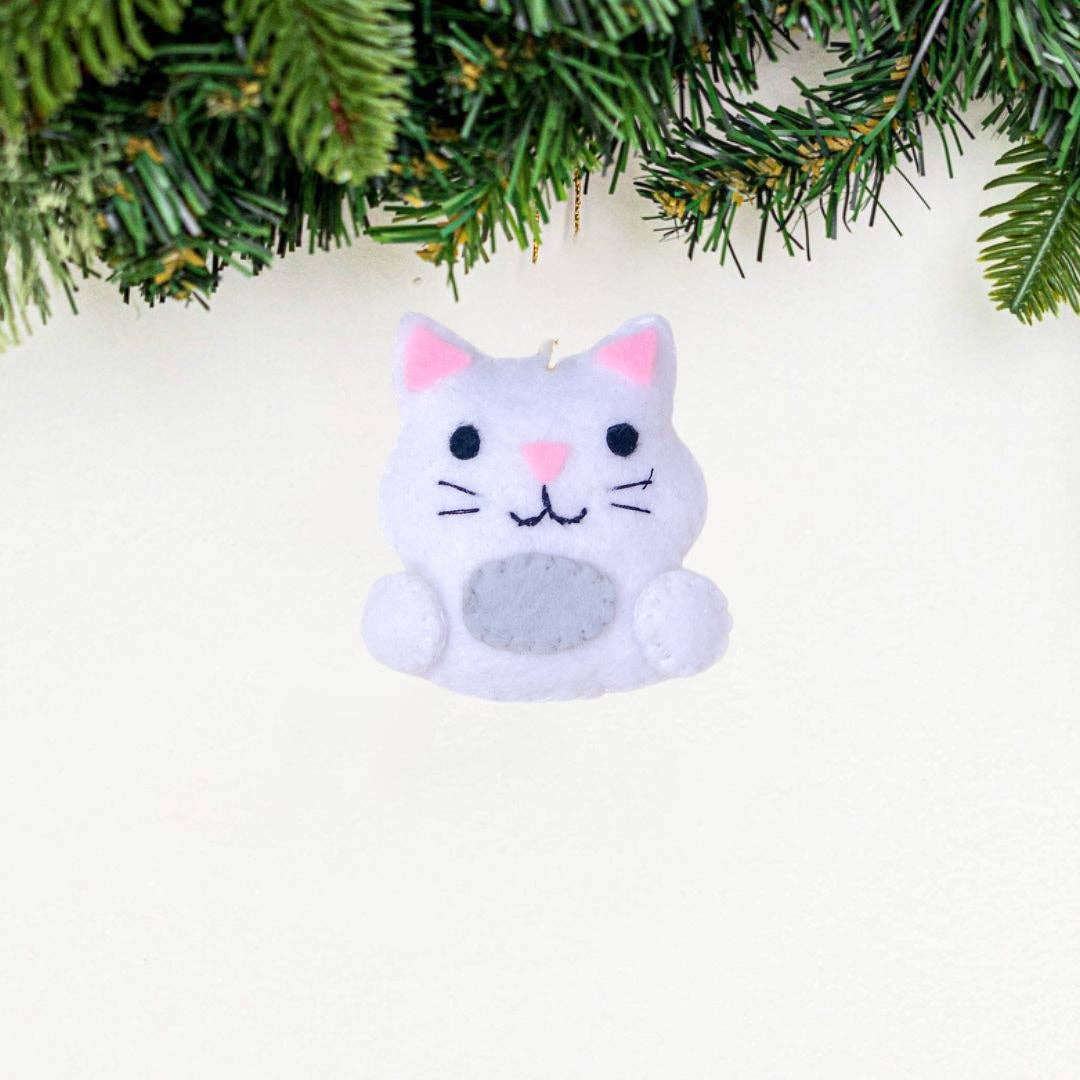 Mini Kitty Felt Ornament - Recetas Fair Trade