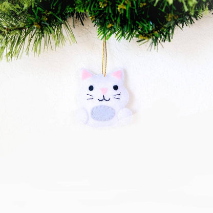 Mini Kitty Felt Ornament - Recetas Fair Trade