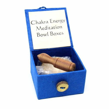 Mini Meditation Bowl Box: 2" Third Eye Chakra - DZI (Meditation) - Recetas Fair Trade