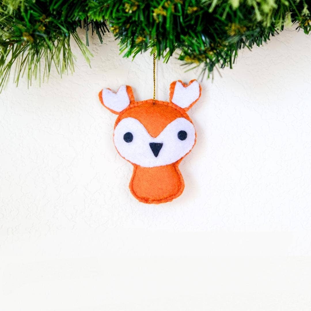 Mini Reindeer Felt Ornament - Recetas Fair Trade