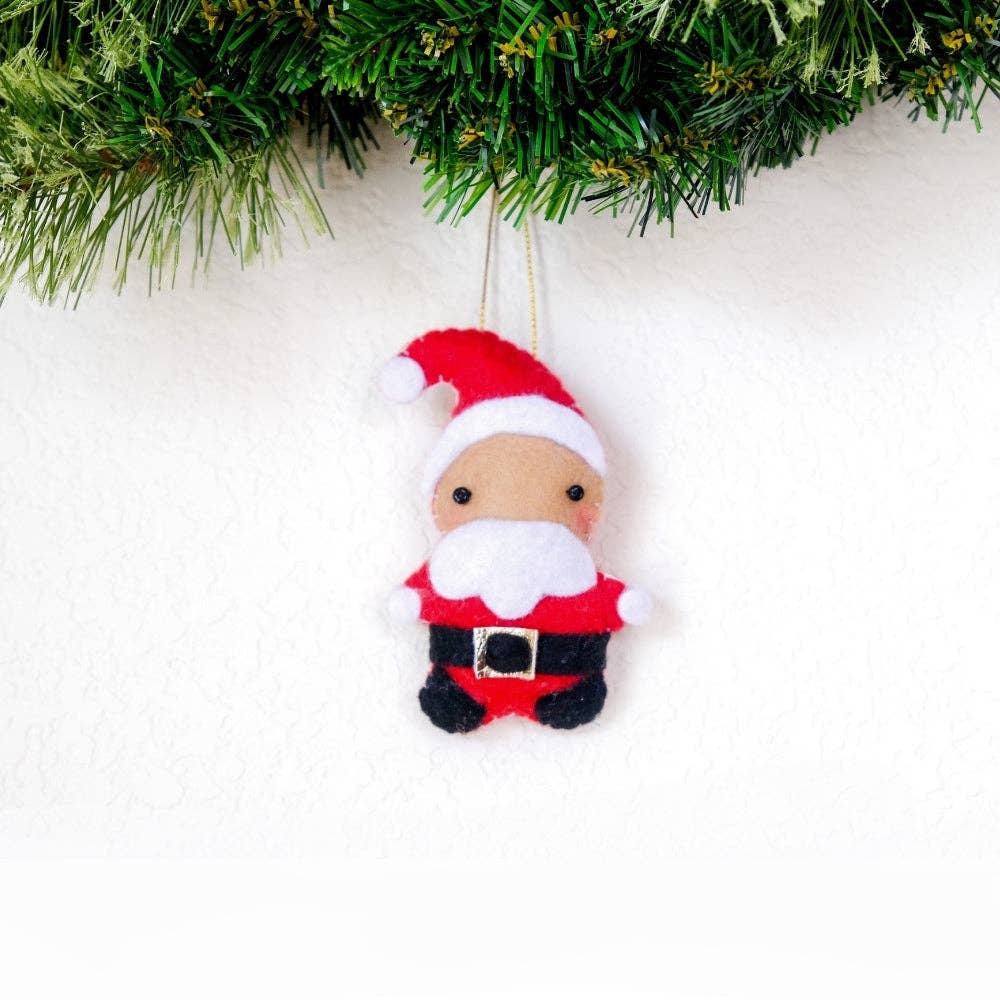 Mini Santa Claus Felt Ornament - Recetas Fair Trade