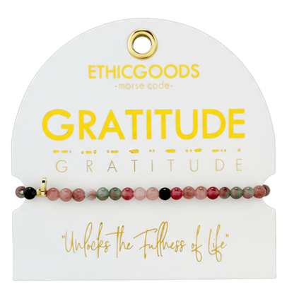 Morse Code Bracelet | GRATITUDE - Recetas Fair Trade