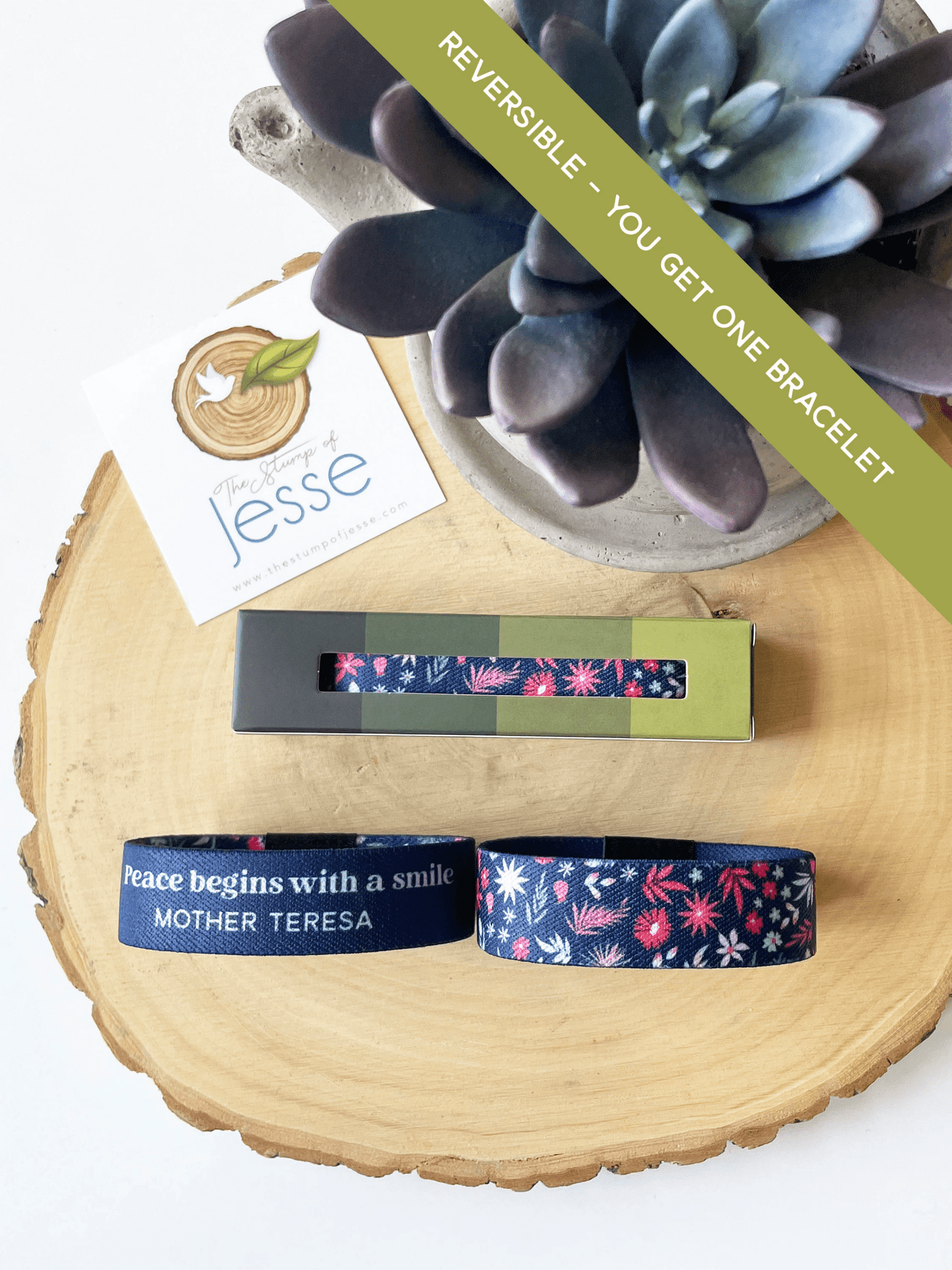Mother Teresa Reversible Elastic Bracelet - Recetas Fair Trade