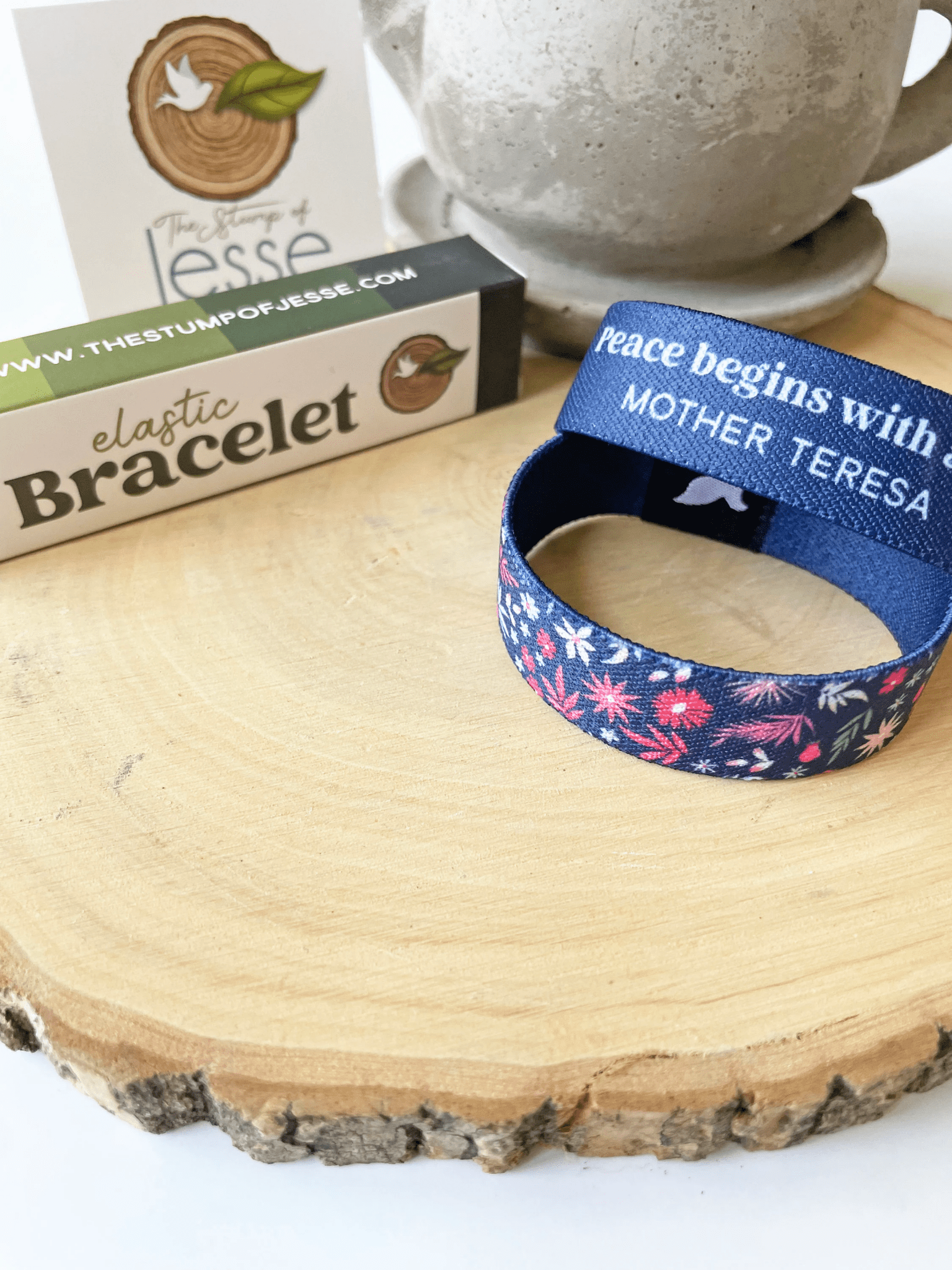 Mother Teresa Reversible Elastic Bracelet - Recetas Fair Trade