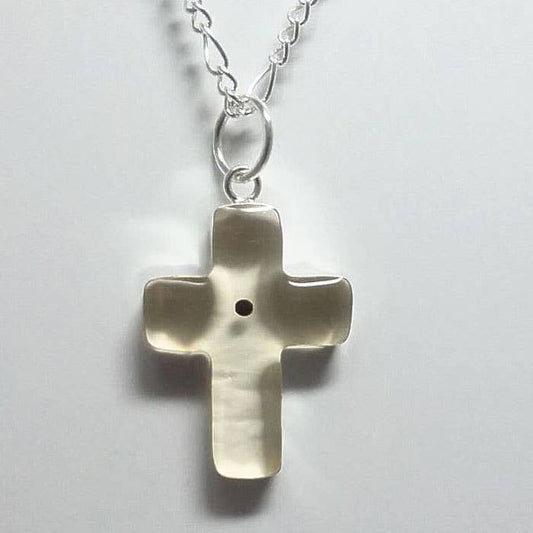 Mustard Seed Silver Cross with 18 Inch Silver Chain - Recetas Fair Trade