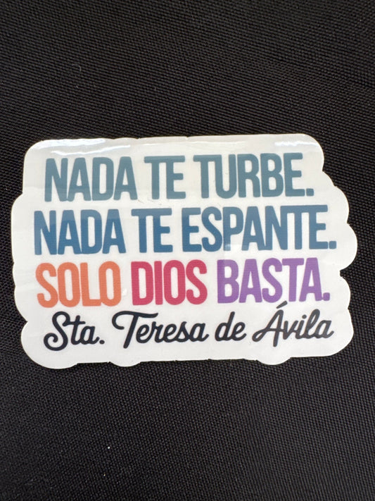 Nada te Turbe Sticker - Recetas Fair Trade
