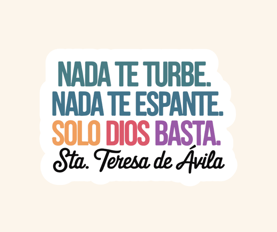 Nada te Turbe Sticker - Recetas Fair Trade