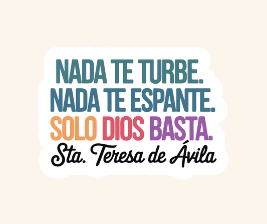 Nada te Turbe Sticker - Recetas Fair Trade