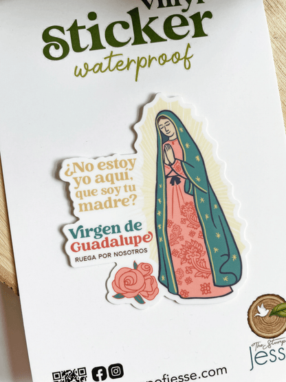 Nuestra Señora de Guadalupe Sticker (Spanish) - Recetas Fair Trade