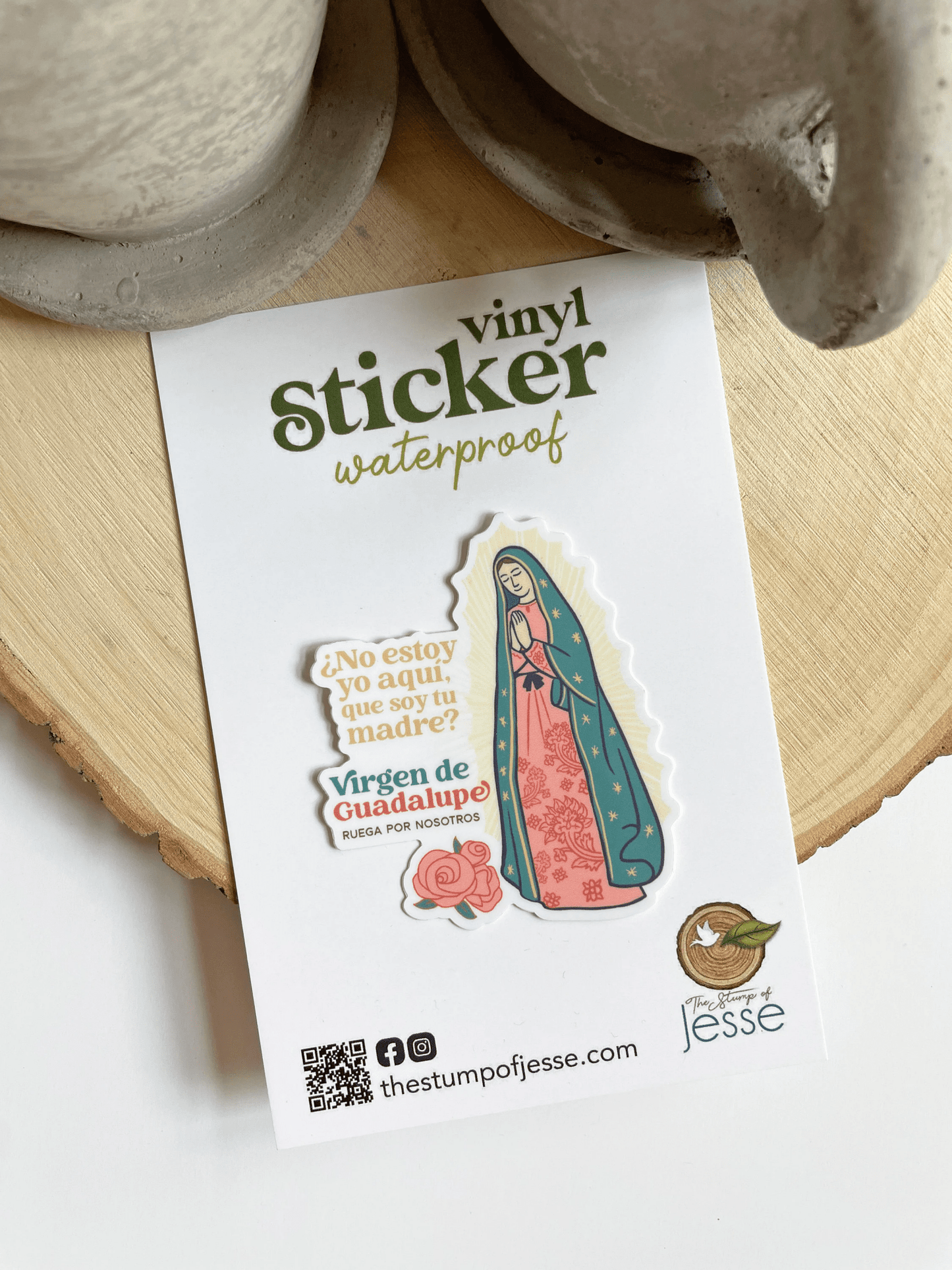 Nuestra Señora de Guadalupe Sticker (Spanish) - Recetas Fair Trade