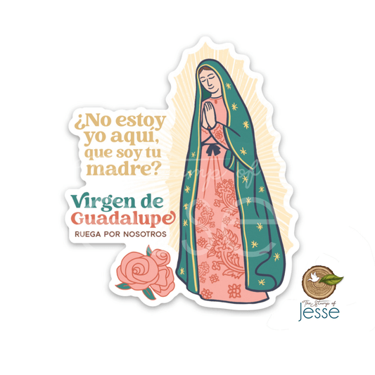 Nuestra Señora de Guadalupe Sticker (Spanish) - Recetas Fair Trade