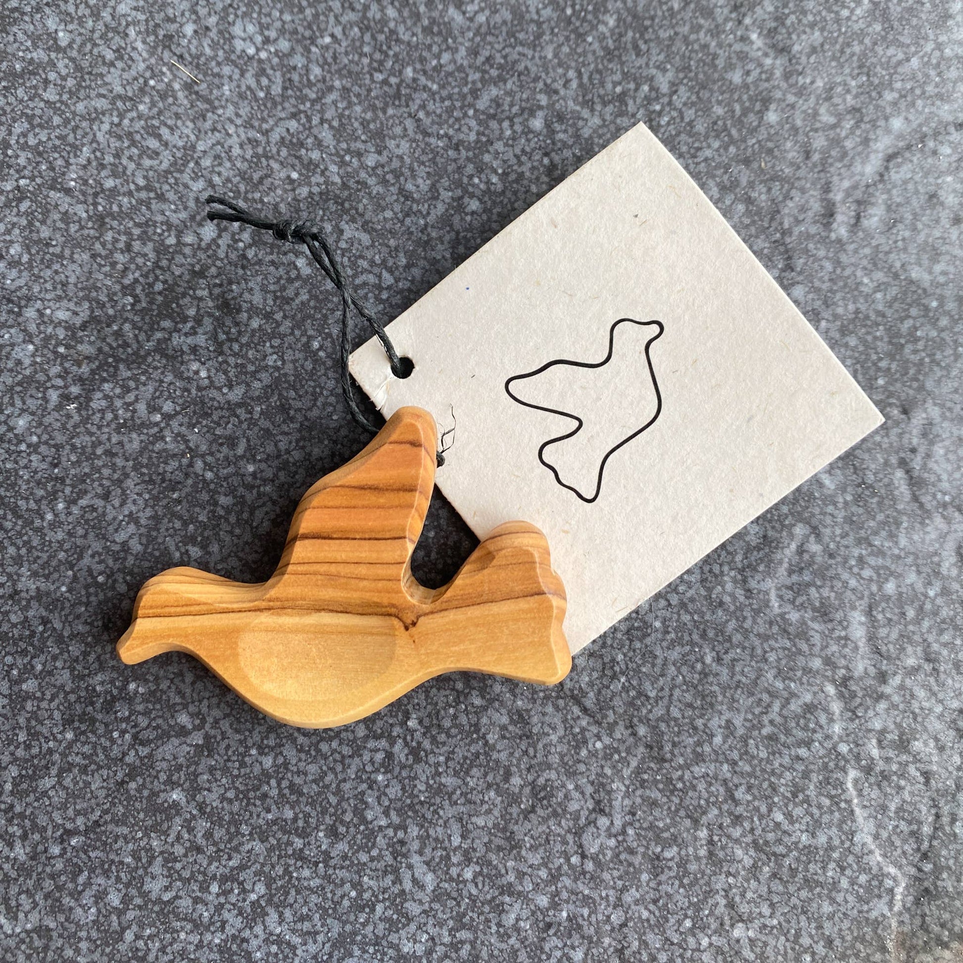 Olive Wood Pocket Peace Dove - Recetas Fair Trade