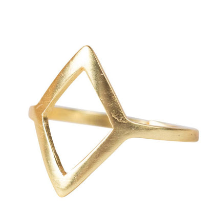 Open Diamond Brass Ring - Recetas Fair Trade