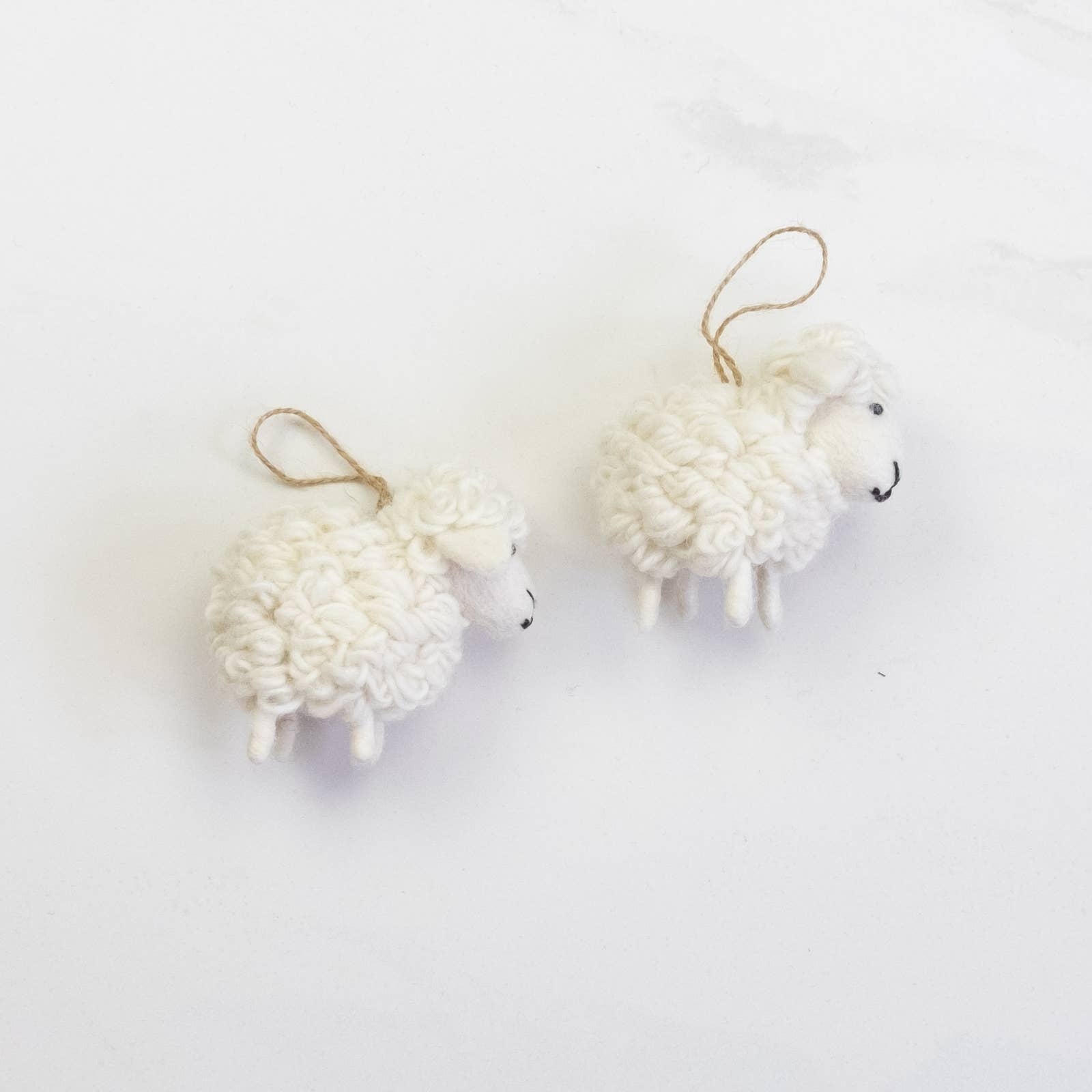 Ornament - White Wooly Sheep - Recetas Fair Trade
