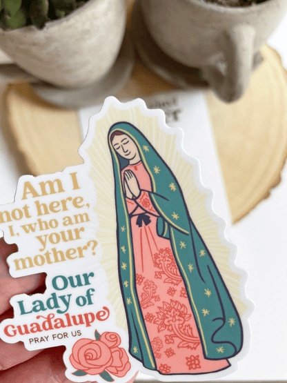 Our Lady of Guadalupe Sticker (English) - Recetas Fair Trade