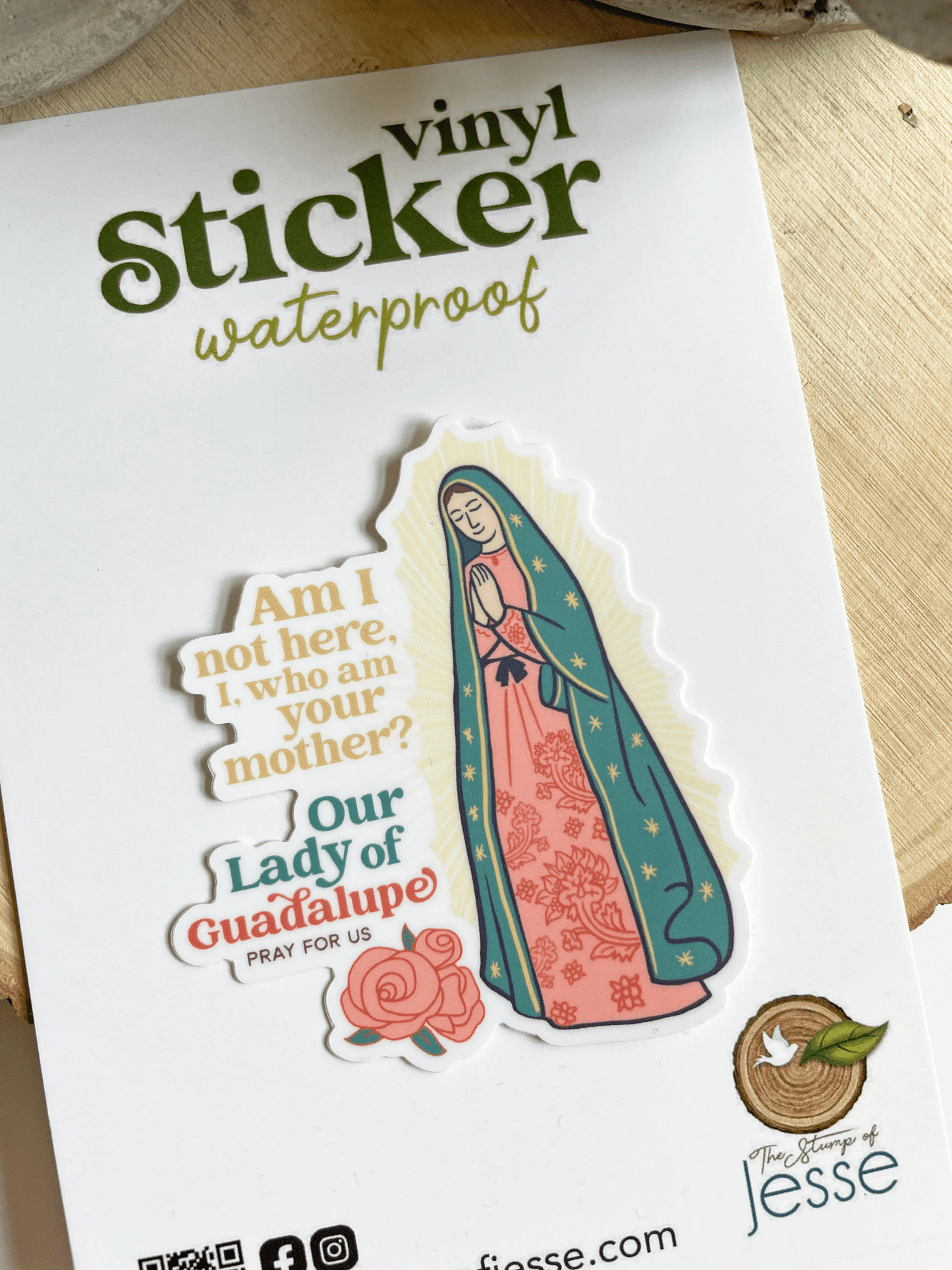 Our Lady of Guadalupe Sticker (English) - Recetas Fair Trade