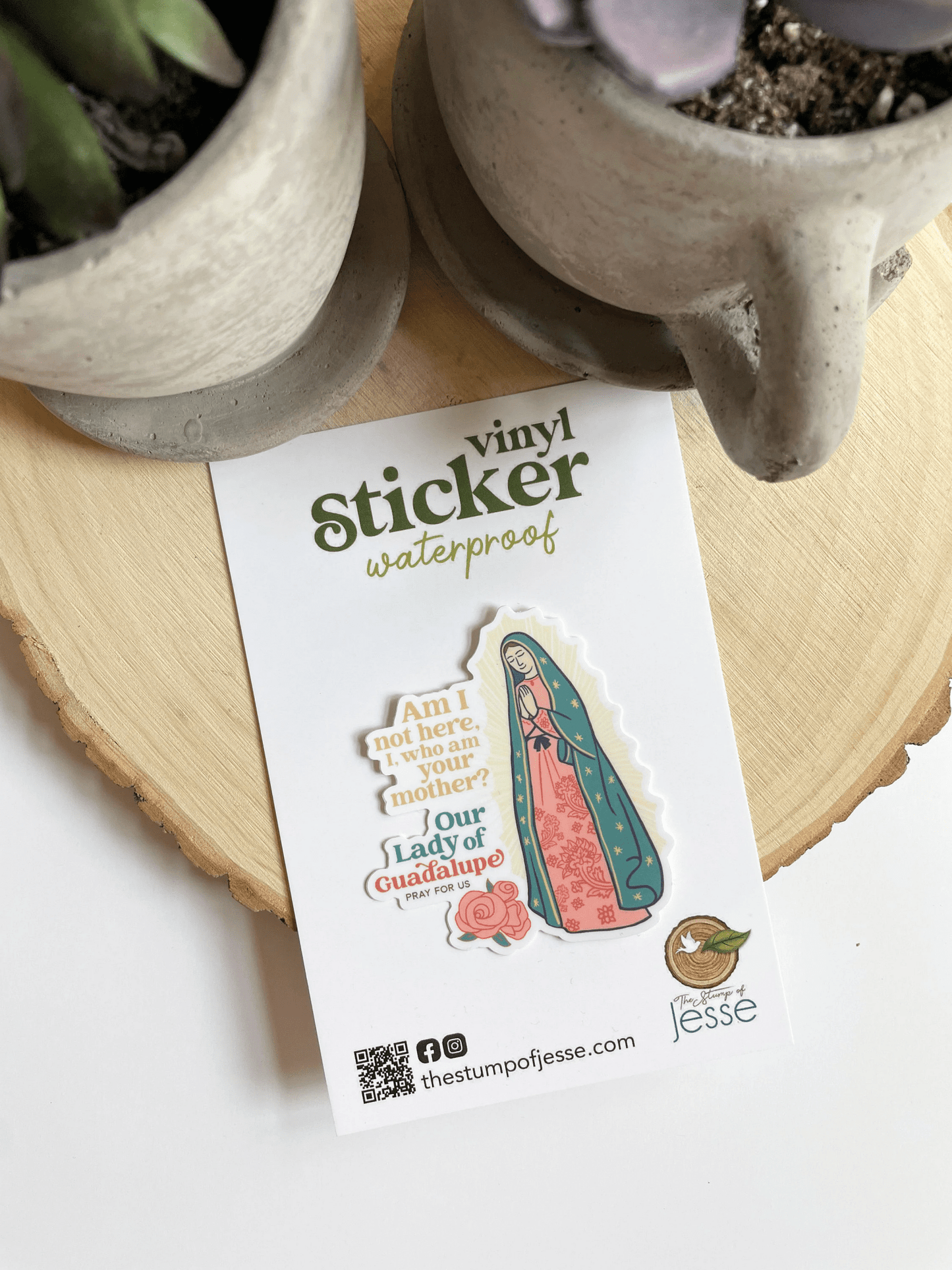 Our Lady of Guadalupe Sticker (English) - Recetas Fair Trade