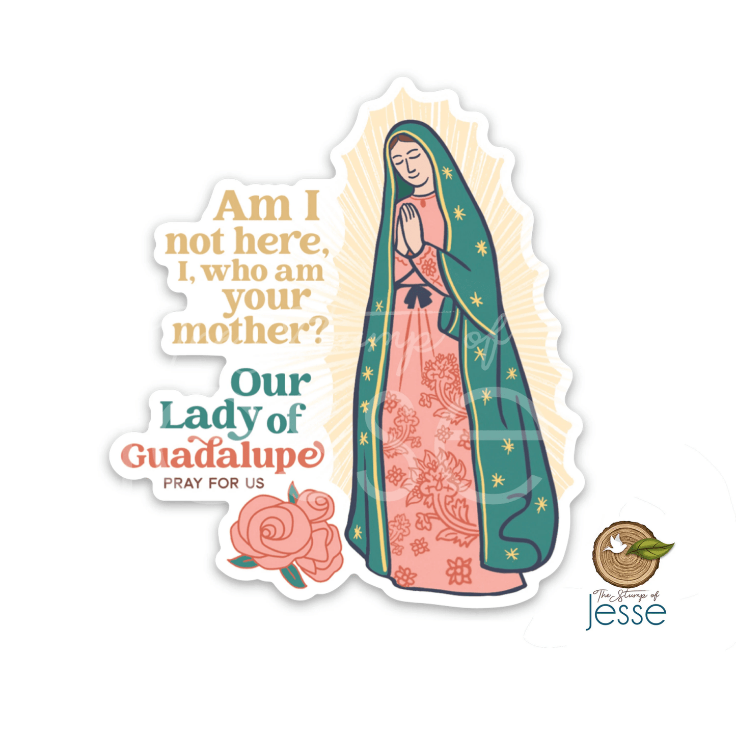 Our Lady of Guadalupe Sticker (English) - Recetas Fair Trade