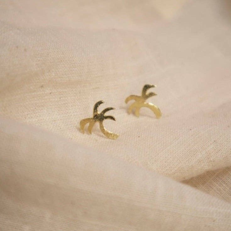 Palm Tree Stud Earrings - Recetas Fair Trade