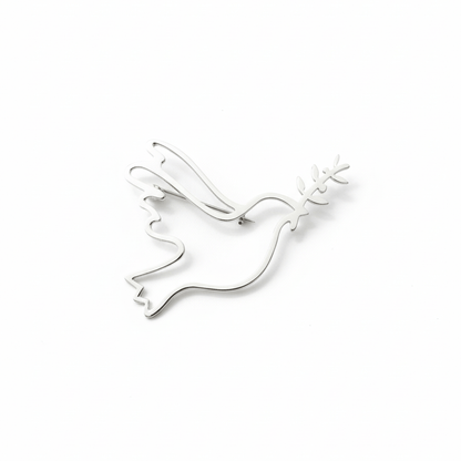 🕊️ Paloma de Paz (Peace Dove) Sterling Silver Pin - Recetas Fair Trade