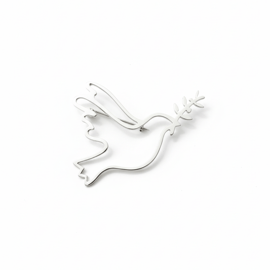 🕊️ Paloma de Paz (Peace Dove) Sterling Silver Pin - Recetas Fair Trade