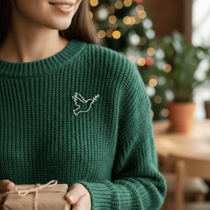 🕊️ Paloma de Paz (Peace Dove) Sterling Silver Pin - Recetas Fair Trade