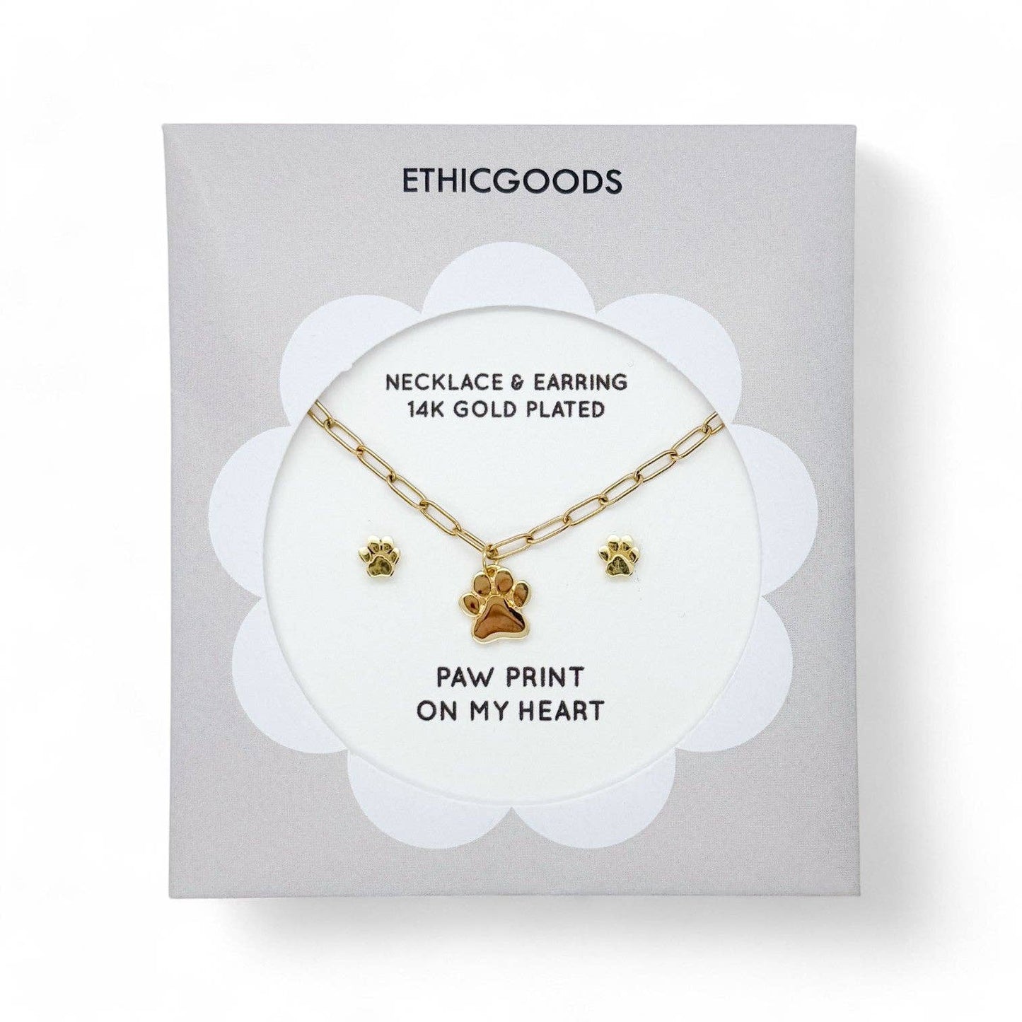 PAW PRINTS | Kids Necklace & Earrings Set - Recetas Fair Trade