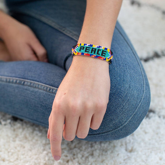 Peace Beaded Friendship Bracelet - Recetas Fair Trade