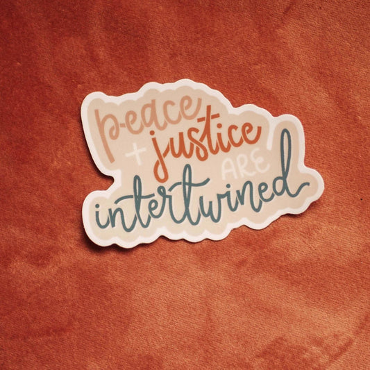 Peace + Justice Sticker - Recetas Fair Trade