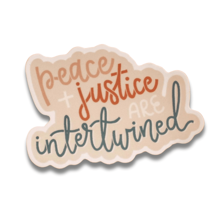 Peace + Justice Sticker - Recetas Fair Trade