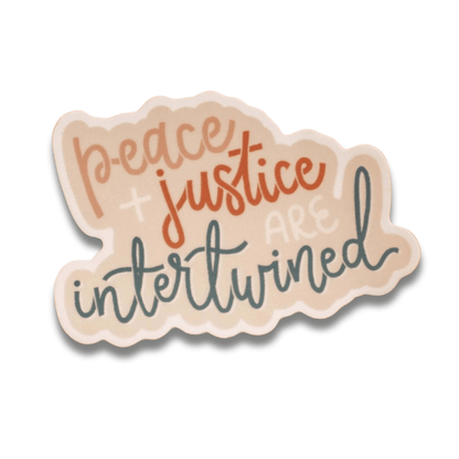 Peace + Justice Sticker - Recetas Fair Trade