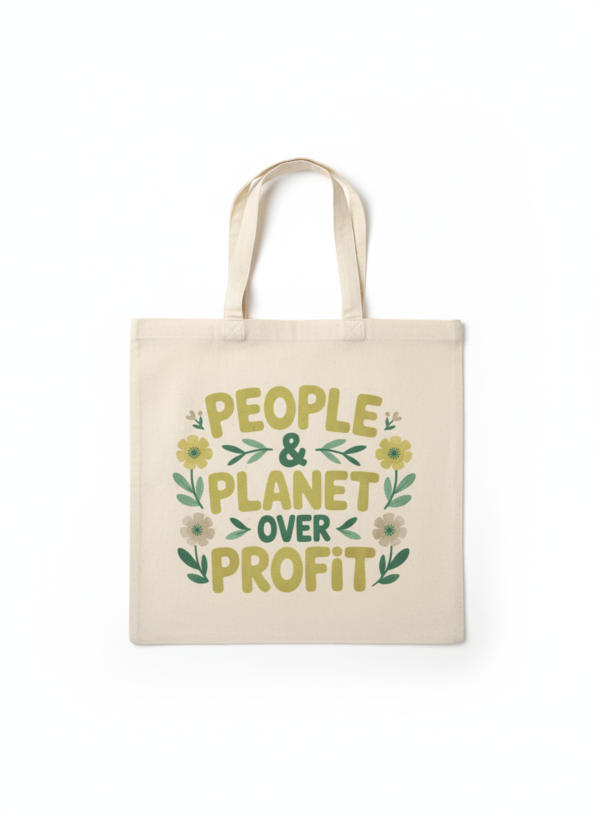 People over Planet Tote Bags - Recetas Fair Trade