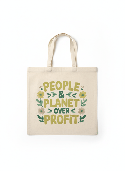 People over Planet Tote Bags - Recetas Fair Trade