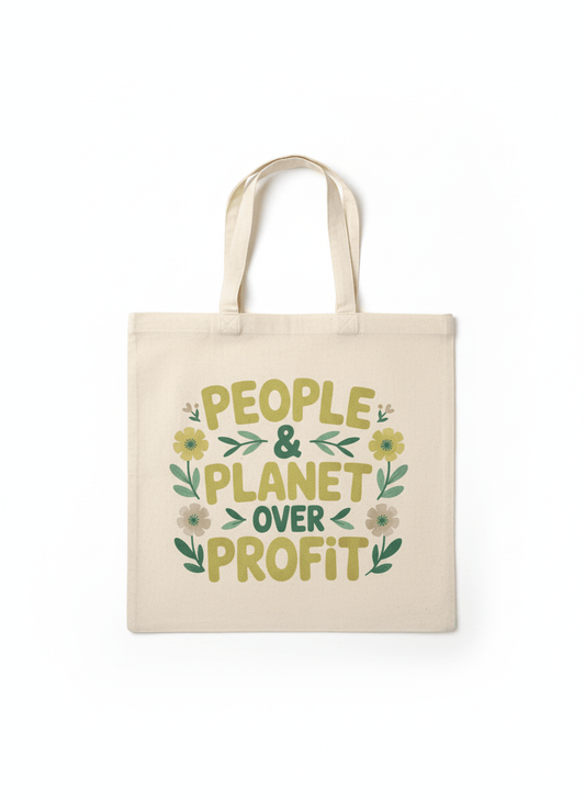 People over Planet Tote Bags - Recetas Fair Trade